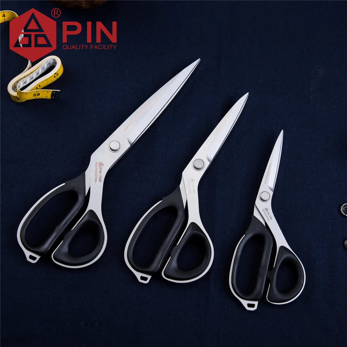 Ciseaux de couture PIN Légers et résistants 8"10"12", Ciseaux de tailleur de qualité supérieure avec tranchant de couteau pour tissus, cuir et bureau