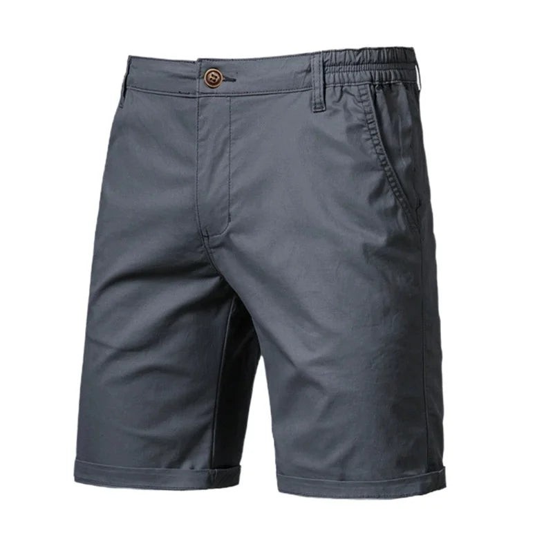 Nouveau short décontracté d'été pour homme - Pantalon coupe slim à jambe droite de cinq pouces dans des couleurs unies tendance pour les vêtements masculins.