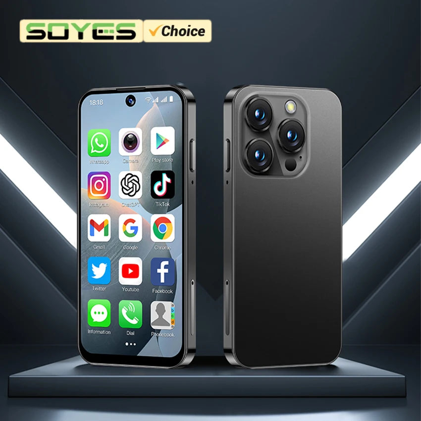 SOYES XS19 Mini Smartphone 3.88 Zoll 2 GB RAM 16 GB ROM Android 10.0 mit Gesichtserkennung Dual SIM Standby 3G-Netzwerk Kleines Telefon