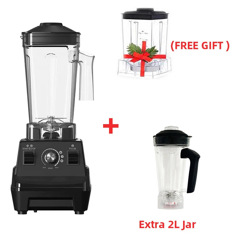BioloMix Mini Pro 1800W Hochleistungs-Smoothie-Mixer BPA-frei 1,8L und 0,6L Doppelbehälter Hochleistungs-Küchenmixer Entsafter