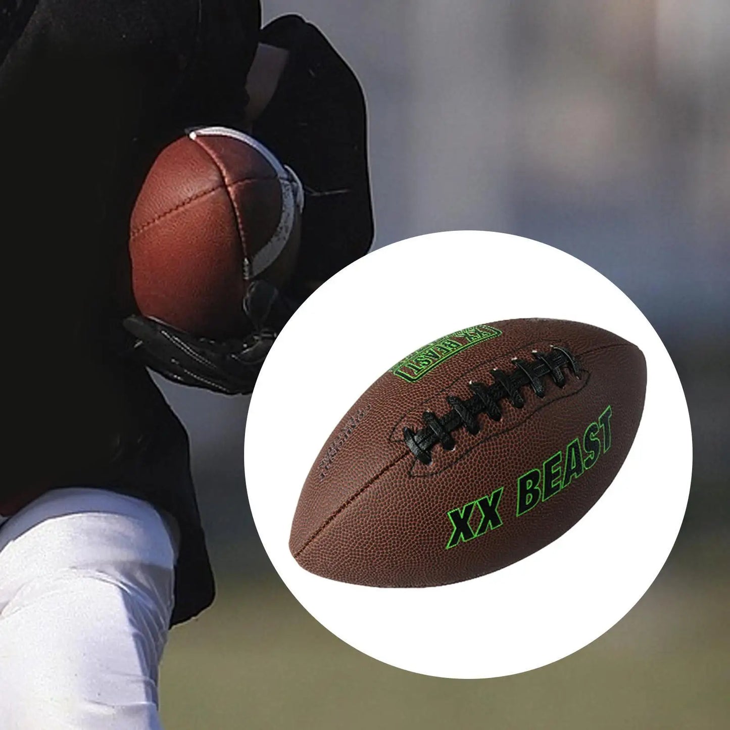 Ballon de rugby antidérapant, équipement de jeu récréatif, cadeau, entraînement intérieur et extérieur, résistant à l'usure pour le jeu, l'équipe, la fête, la salle de sport, Noël