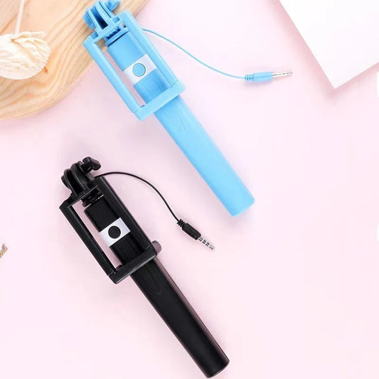 Neuer kabelgebundener Selfie-Stick Pink/Blau/Schwarz Geeignet für Typ-C-Stecker Schrumpfung 18cm Ausdehnung 74cm Mini Tragbarer Selfie-Stick