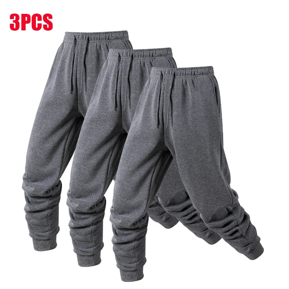 1/3 Pack Men's Warm Sports Pants Male Casual Sportswear Running Workout Long Pants Sport Trousers Jogger Sweatpants