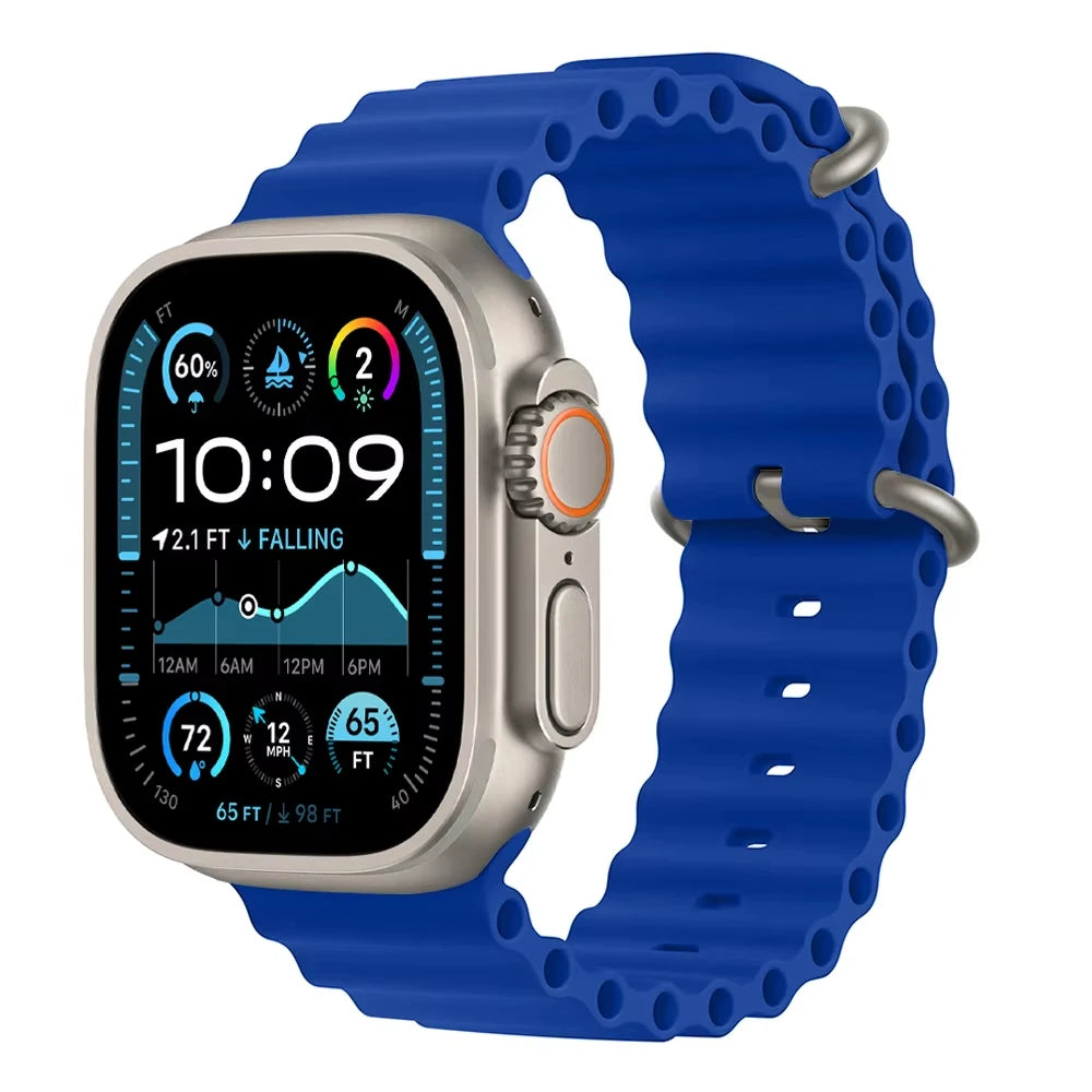 Offizielles Ocean Armband für Apple Watch Ultra 3 2 49mm 46mm 44mm 40mm 42 41 45 Sportarmband iWatch Series 11 10 9 7 8 6 SE3