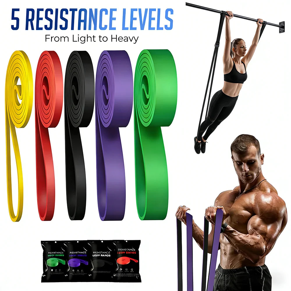 7 niveaux de bande de résistance robuste Agilité Entraînement Équipement de gymnastique Accessoires de yoga Pilates Bande élastique Gymnastique à domicile