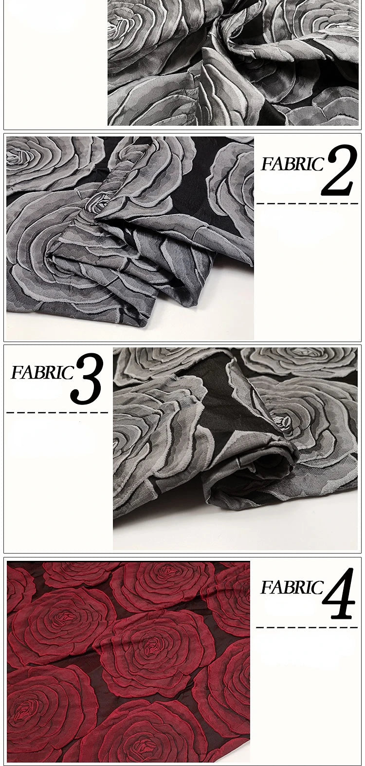 Dunkler Jacquard-Stoff Frühling Herbst Konkav Konvex Rose Kleid Anzug Windbreaker Kleidung Design Nähen Tuch Mode Großhandel Diy
