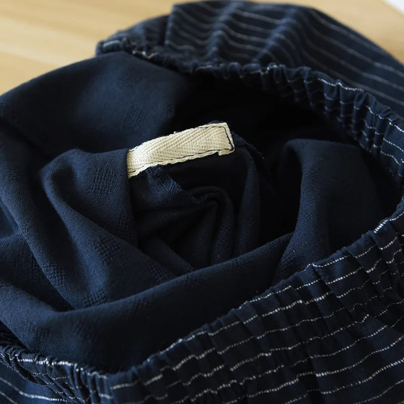 Neuer japanischer Kimono Kurzarm-Shorts-Anzug Herren Pyjama Zweiteiler Sommer Baumwolle Yukata Übergröße Bademantel Nachtwäsche für Herren