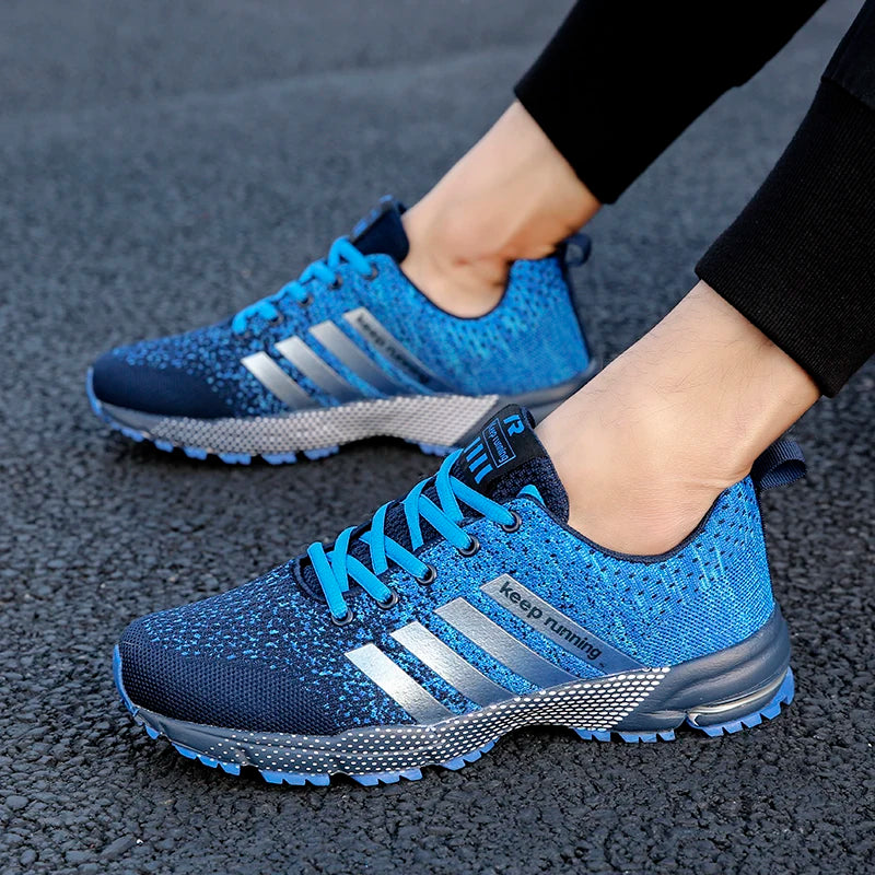 Men Outdoor Sneakers Summer Breathable Shoes for Men Lightweight Sneakers Comfortable Sports Walking Training Running Shoes