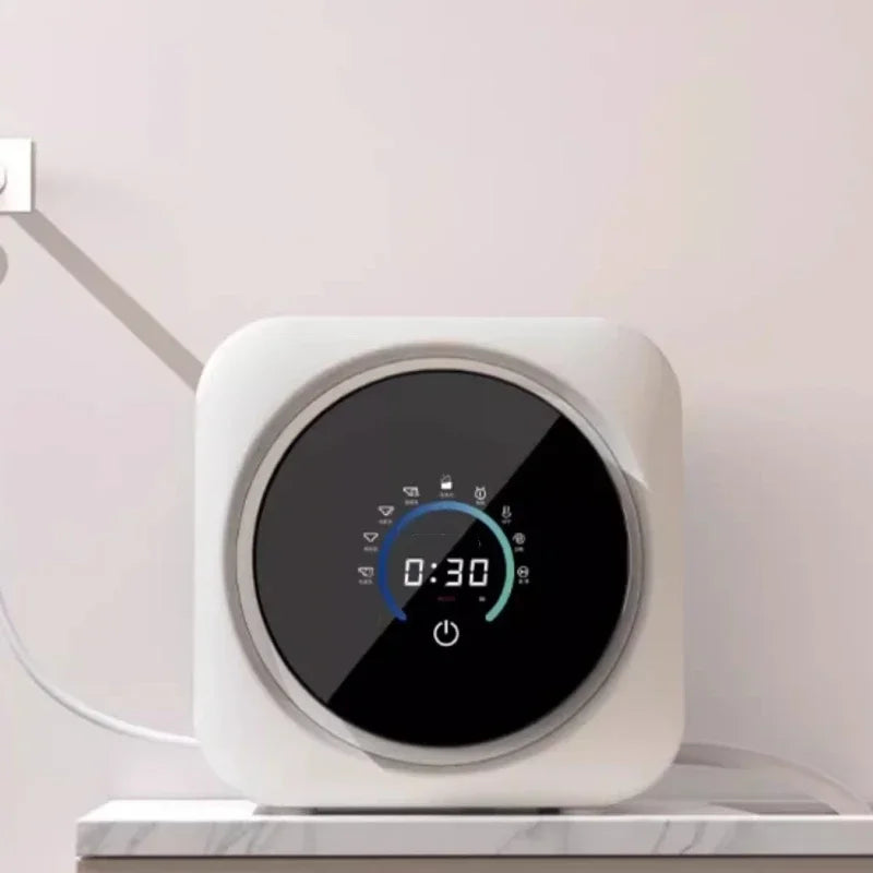 Small automatic wall-mounted smart underwear washer and dryer, suitable for both home and car use, 220V.