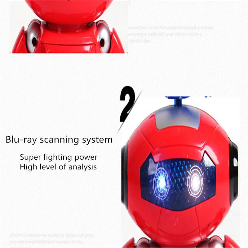 Jouets Robots Dansants Rotatifs pour Enfants avec Musique Lumière LED Jouets Électroniques Marcheurs pour Garçons Filles Cadeau d'Anniversaire Noël