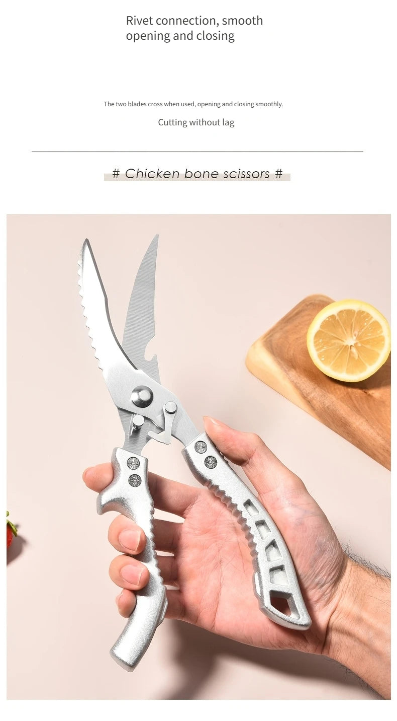 Heavy Duty Kitchen Scissors Meat Fruit Boning Fishing Hunting Camping Professional Stainless Steel Chicken Bone Kitchen Shears