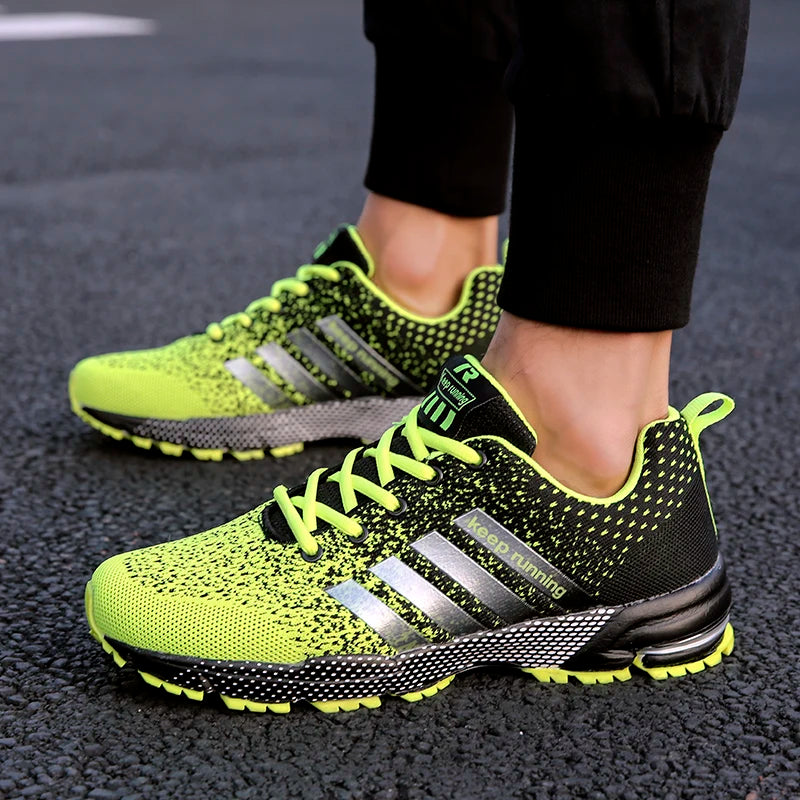 Men Outdoor Sneakers Summer Breathable Shoes for Men Lightweight Sneakers Comfortable Sports Walking Training Running Shoes