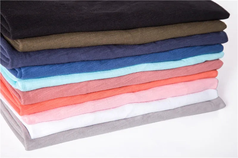 AIOPESON 5 PCS SET 100% COTTON V-neck T-shirts Men Casual Slim Fit Solid Color Summer T Shirt for Men Brand New Quality