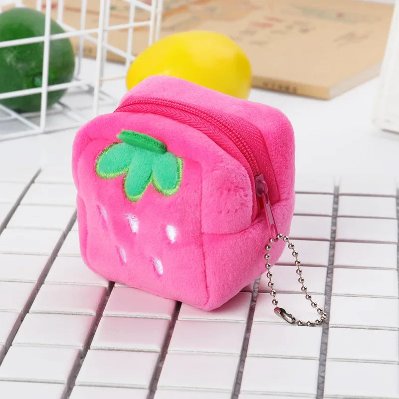 Cartoon Süße Schweinchen Geldbörse Kawaii Portemonnaie Weiche Plüsch Münztasche Schlüssel Kopfhörer Münz-Organizer Beutel Reißverschlusstasche Kindergeschenk
