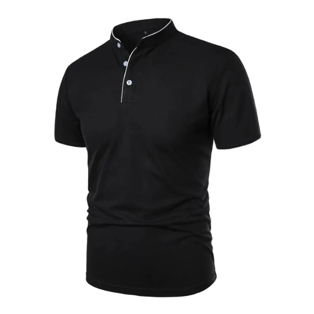 Herren Poloshirt Kurzarm Einfarbig T-Shirt Streetwear Sport Schnelltrocknend Atmungsaktiv Basic Freizeitshirt Oberteile