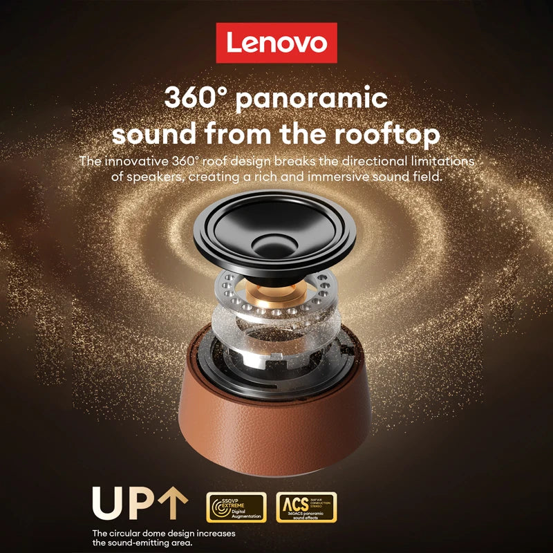 Lenovo HD103 Bluetooth 5.4 Lautsprecher Tragbarer Mini-Wireless-Lautsprecher Hochwertiger Stereo-Sound TWS Outdoor-Bass-Audio für Telefon-PC