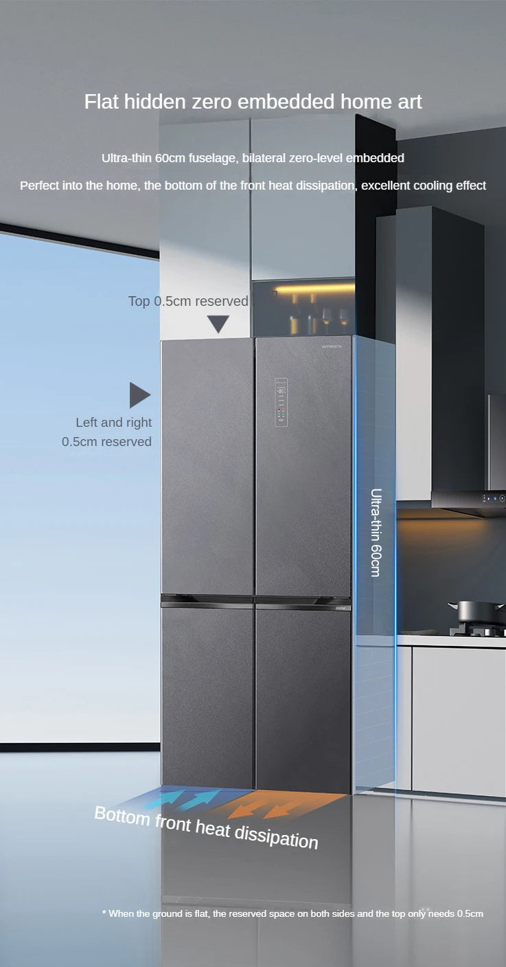 Factory OEM Commercial 4-Door Refrigerator with Bottom Freezer - Bulk Supply for Business & Home Use