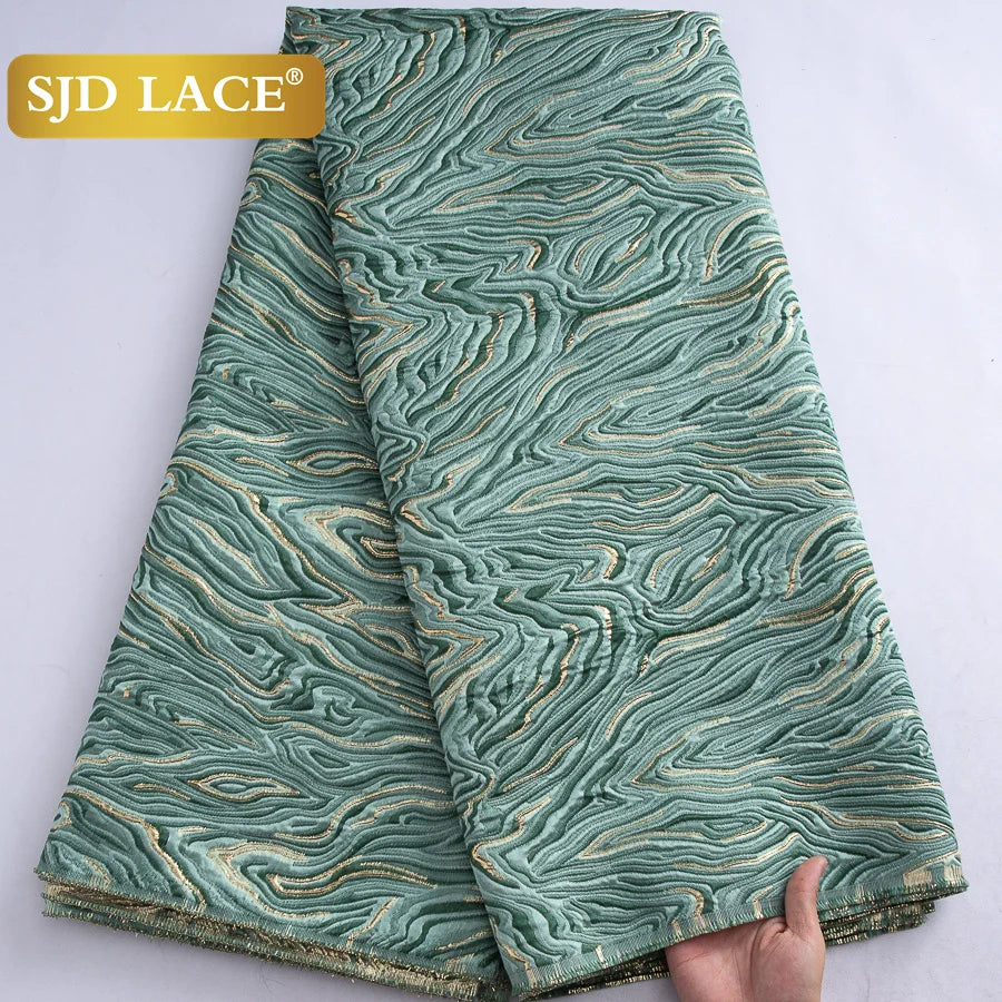 SJD LACE Afrikanische Brokat-Spitzenstoffe Französische Damastspitze 5 Yards 2026 Neueste Nigerianische Jacquard für Nähkleider für Damen Partykleid 4063