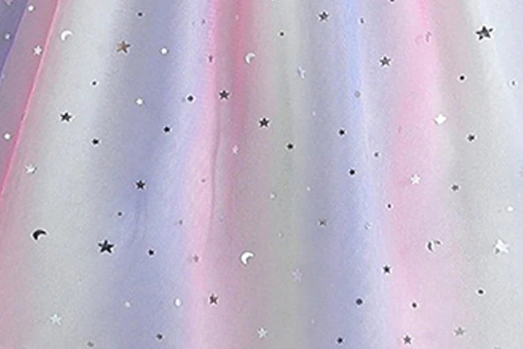 Kpop Demon Hunters Vêtements Enfants Robe de Princesse Manches Longues Printemps Robe Bébé Filles pour Fête d'Anniversaire Arc-en-ciel 2-8 Ans