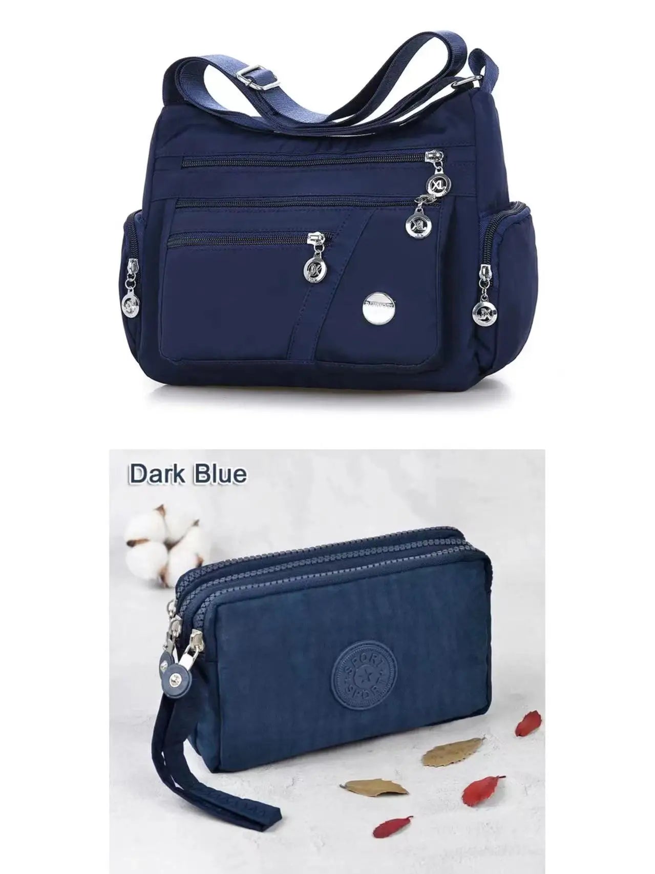 Damen Umhängetasche Wasserdichte Tragetasche Lässige Nylon Handtasche RFID Leichte Kuriertasche