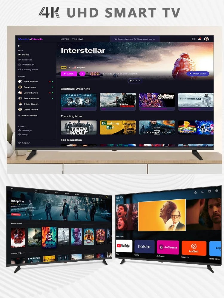 Smart TV Android 11 Version Globale, 32 Pouces, TV LED 4K UHD sans Cadre, WiFi Bluetooth Netflix YouTube Google Play HDR10