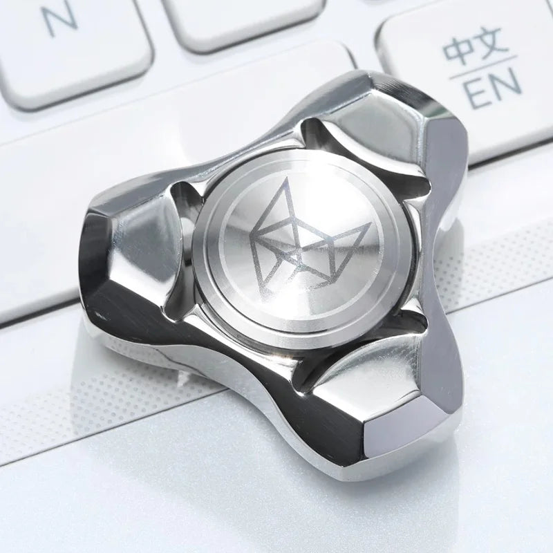 Spirit Fox Edelstahl Metall Fidget Spinner Erwachsene EDC Antistress Hand Spinner Büro Spielzeug Autismus Stressabbau Spielzeug Geschenke