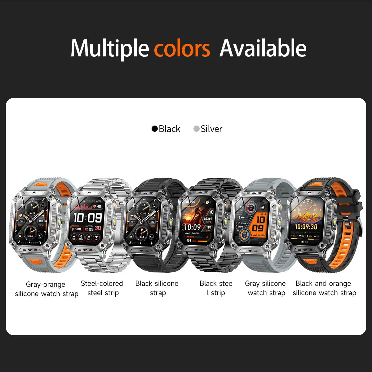 Montre connectée homme 2026 avec batterie ultra-large intégrée de 1400 mAh, GPS extérieur, écran AMOLED de 2,01", étanche 10 ATM, appel BT