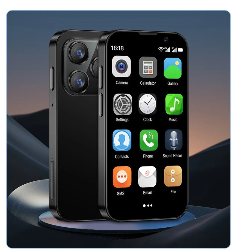 Mini Smartphone SERVO 16SE 16 Go ROM Android 9.0 Wifi Double SIM Veille Play Store 3G WCDMA Petit Téléphone Portable Intelligent 3.0" Nouvelle Version