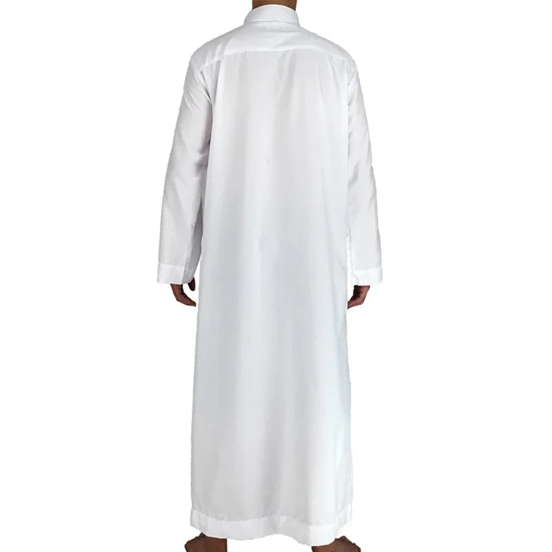 Neu 2025 Naher Osten Muslim Männer Kleid Langarm Jubba Thobe Ramadan Eid Dishdasha Robe Muslimisch Islamische Kaftane Arabische Kleidung