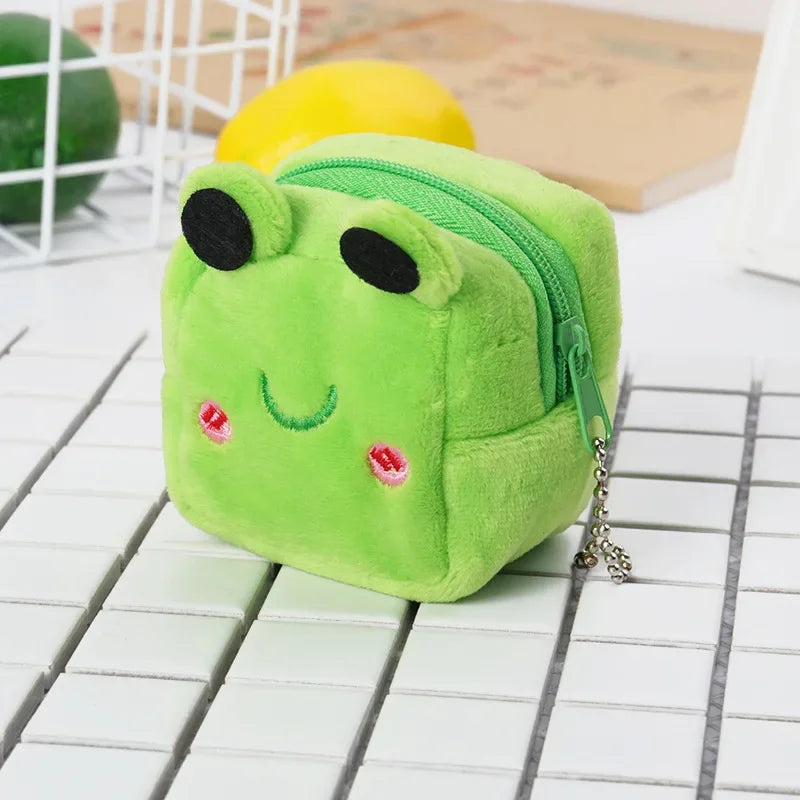 Cartoon Süße Schweinchen Geldbörse Kawaii Portemonnaie Weiche Plüsch Münztasche Schlüssel Kopfhörer Münz-Organizer Beutel Reißverschlusstasche Kindergeschenk