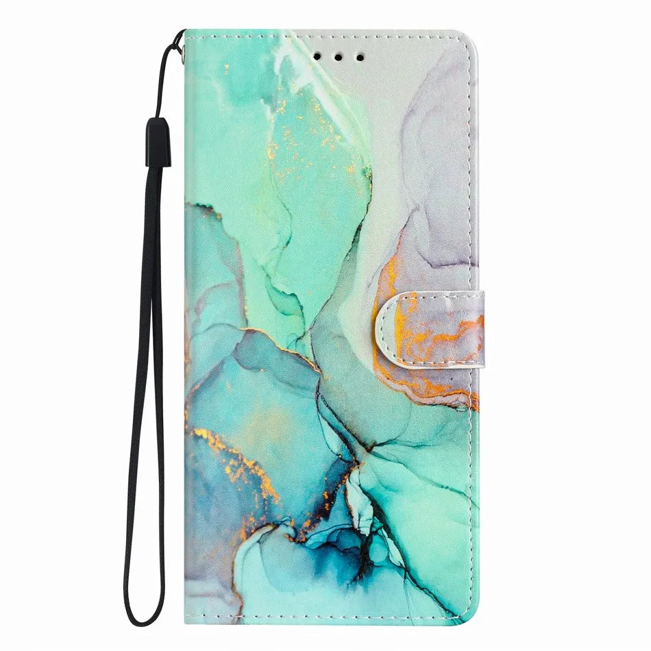 Joli étui à fleurs peintes pour Samsung Galaxy A03 A04S A05 A05S A06 A13 A14 A16 A23 A24 A25 A34 A35 A36 A52S A53 A54 A55 5G Coque