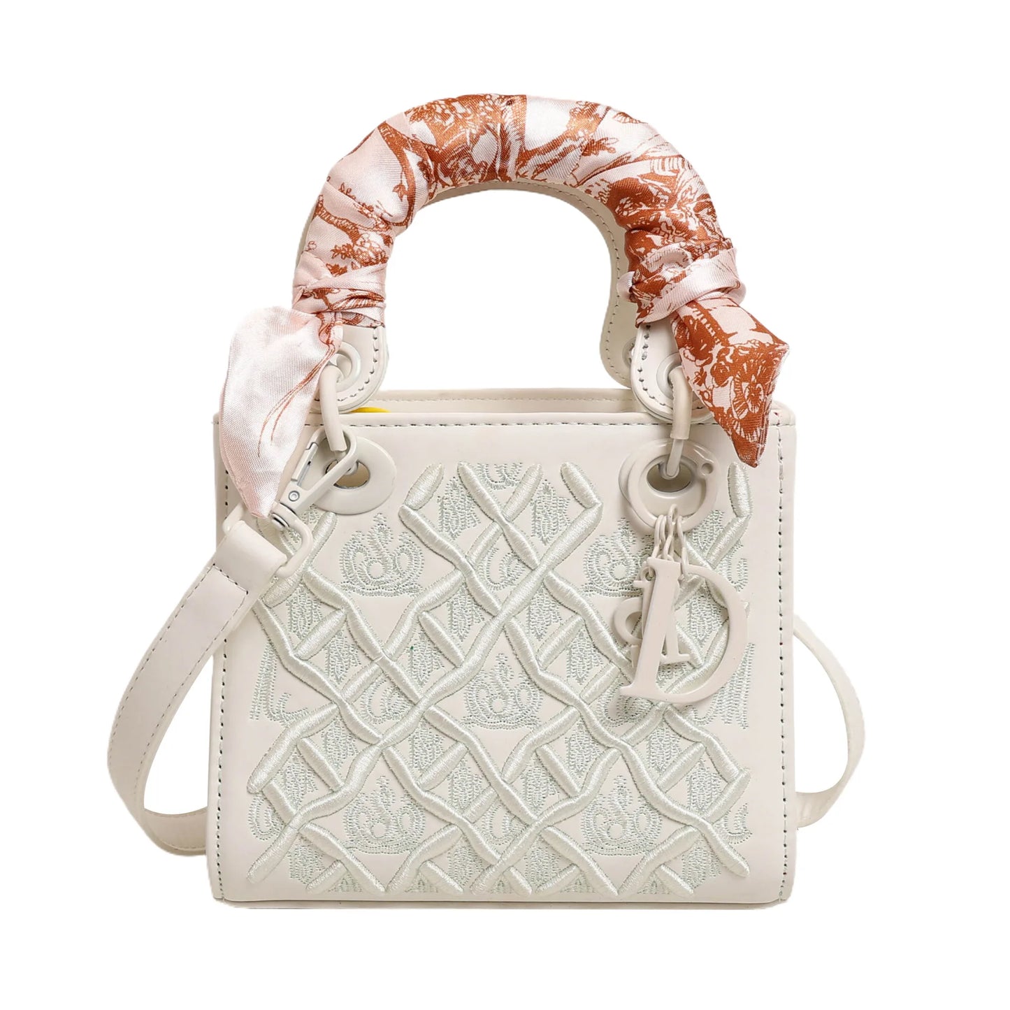 Sac Princesse Diana brodé à la main Guofeng Heavy Industry pour femmes, Sac bandoulière de luxe léger haut de gamme, Nouveau style 2025