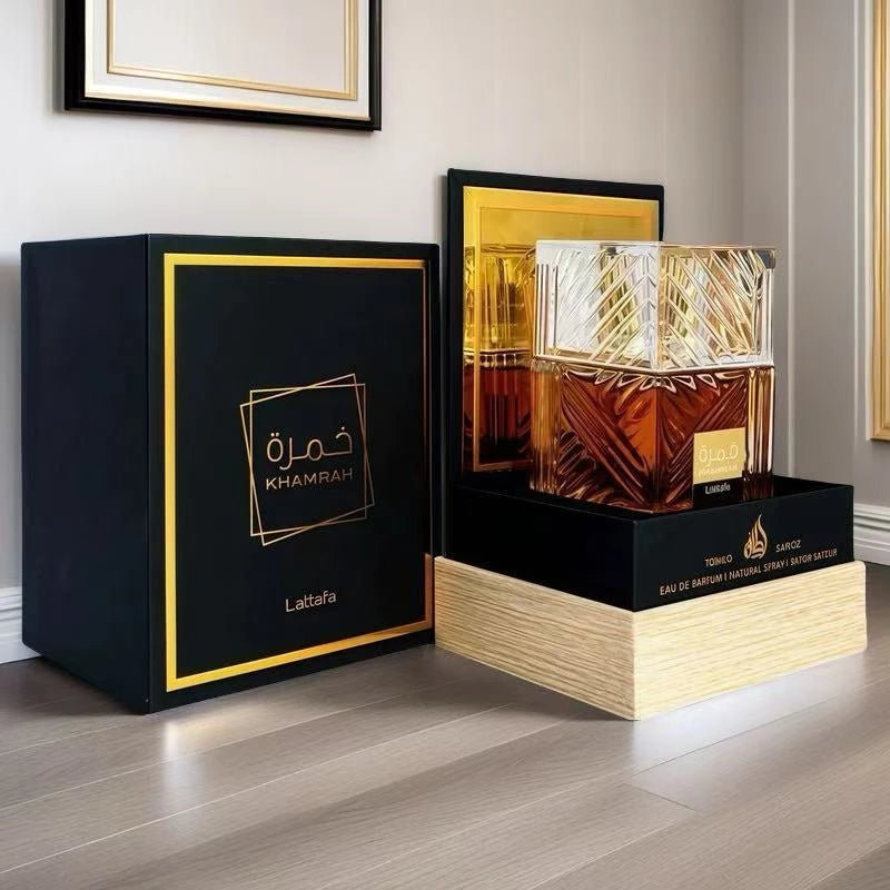 Parfums Arabes Originaux 100ml Khamrah Longue Tenue Parfum Santal et Pin Cologne Parfum de Luxe pour Homme Cadeau