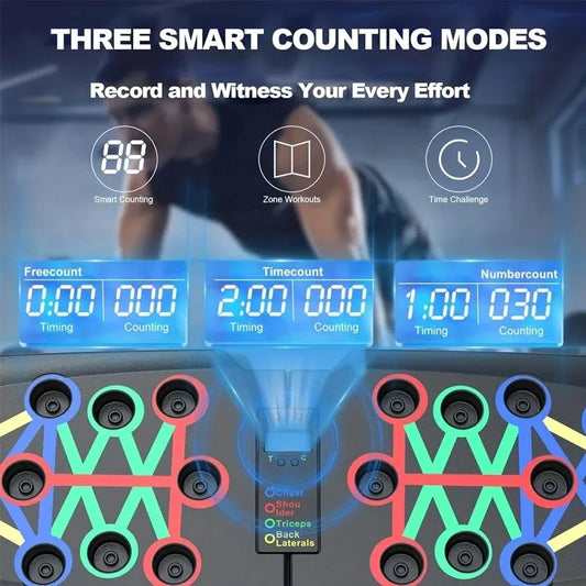 NW Smart Automatic Count Push Up Board Foldable Multi Push up Stand with Body Sensor Counter Core Strength Muscle Stable Home