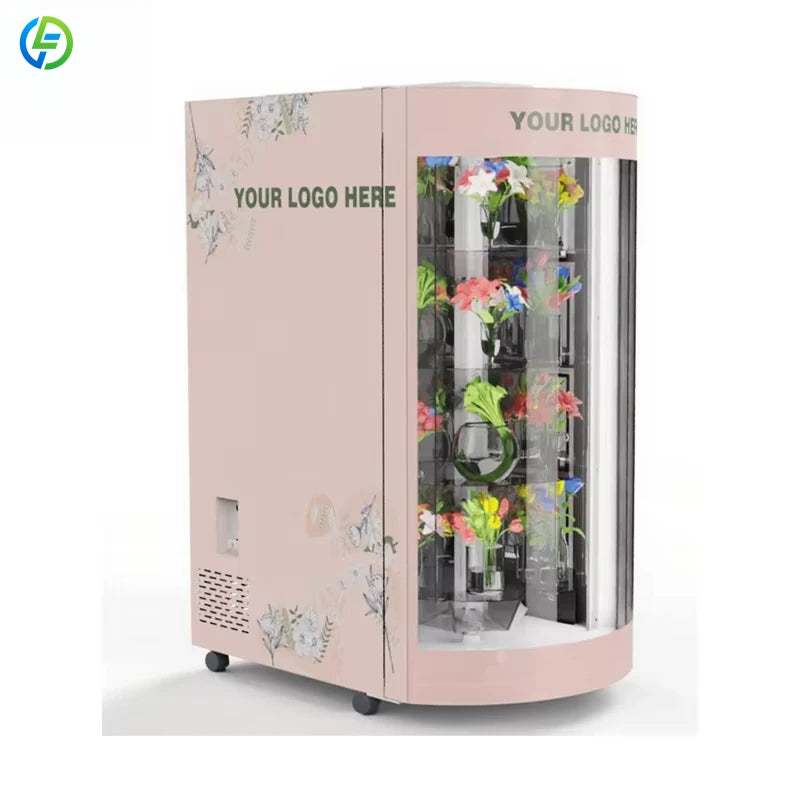 Customized Low-Energy Flower Vending Machine: Refrigerated, Wifi-Connected & Transparent Quality