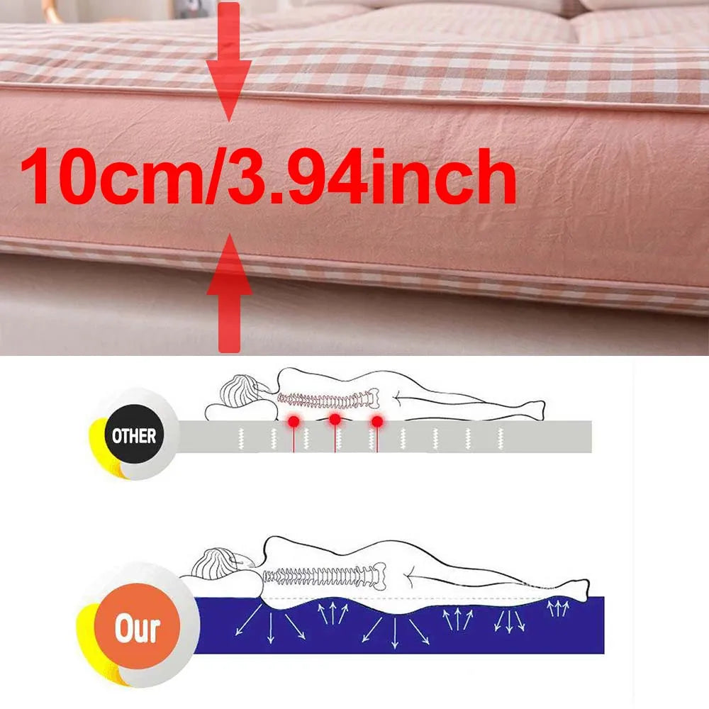 Thickened 3D Mattress Foldable Soft Tatami Cushion 90/100/120/150/180/200cm Non-slip Bed Pad for Home Bedroom Dormitory Student