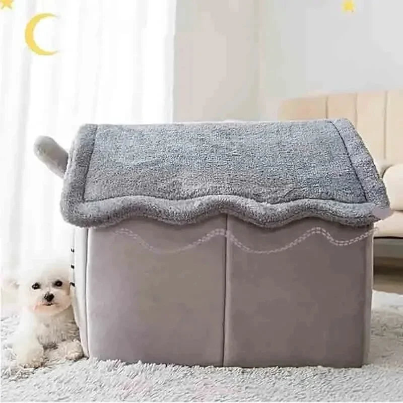 Indoor Warme Hundehütte, weiches Haustierbett, Zelthütte, Hundezwinger, Katzenbett, abnehmbares und waschbares Kissen, ganzjährig universell einsetzbar