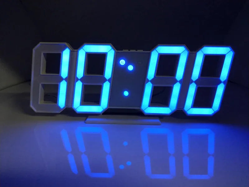 Produkte kaufen Uhr 3D LED Digital Wecker Wanduhr Zeit/Datum/Temperatur für Zuhause/Küche/Büro Uhren Deko Garten