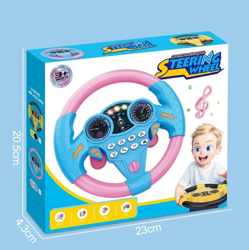 Kleinkind Glänzende Simulation Lenkrad Spielzeug Kinder Spielzeug Früherziehung Beifahrer Kinderwagen Lenkrad Sprachspielzeug