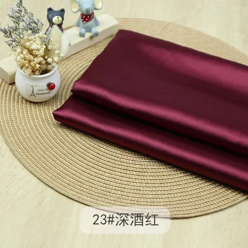 Hochdichter mikroelastischer Satinstoff Meterware für Kleider, Kleider, Pyjamas, Kostüme, DIY-Nähen, weich, glatt, blickdicht, glänzender Stoff