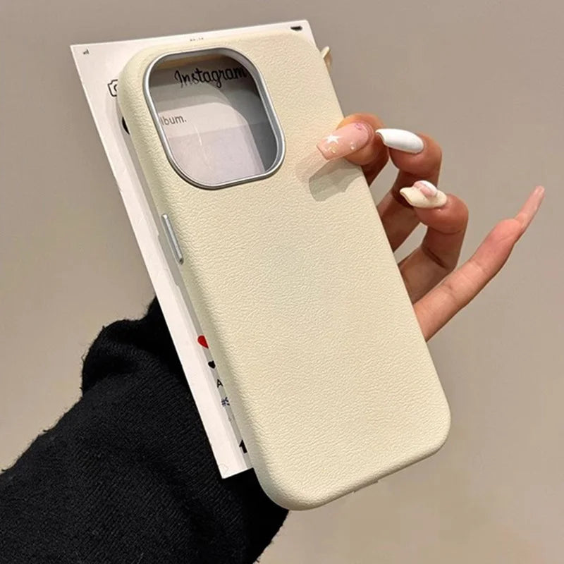 Étui de téléphone de luxe en cuir mat pour Xiaomi Redmi Note 14 13 12 12S 11 11S 10S Pro Plus Redmi 14c 13c 12c 4G 5G Coque antichoc