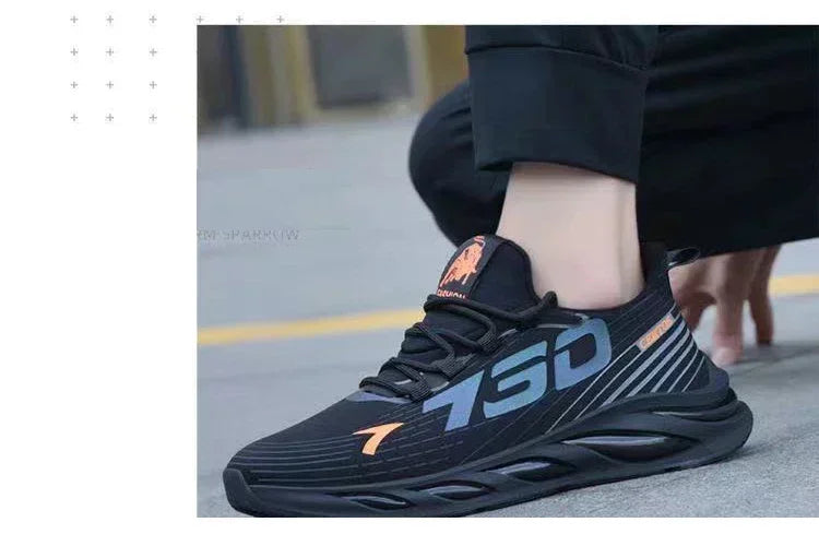Chaussures de sport décontractées en maille légère pour hommes, chaussures de course respirantes et fraîches pour l'été, baskets à semelle souple et confortable antidérapantes pour hommes