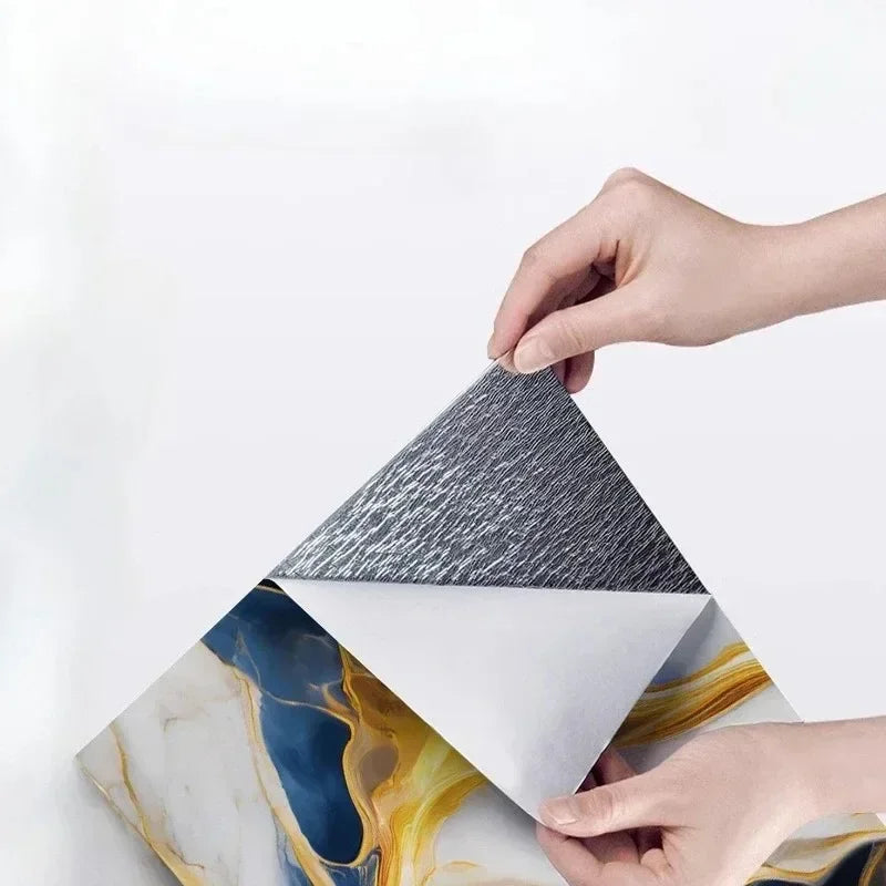 10 autocollants muraux 3D effet marbre imperméables et auto-adhésifs pour salle de bain, cuisine, rénovation de murs et de sols, décoration intérieure