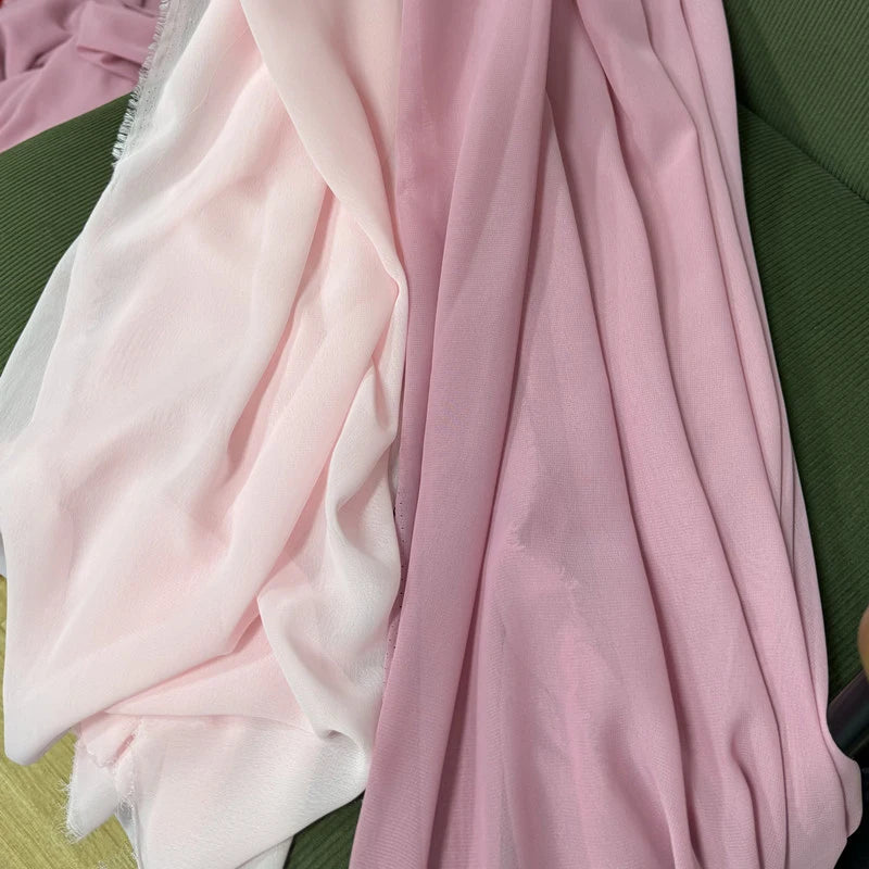 Tissu en mousseline pour robes, jupes, chemises, vêtements, décorations et projets de couture DIY, rose et violet