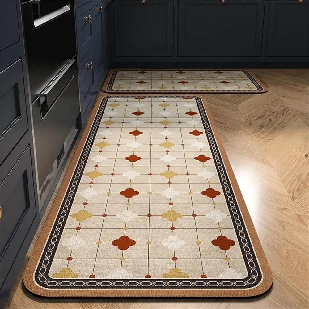 1 TAPIS de sol de cuisine imperméable, antidérapant, anti-saleté Tapis de pied Tapis de sol domestique Tapis long en velours cristal Tapis de porte 바닥 깔개