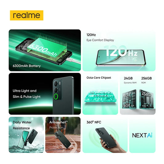 [Neu] realme P3 Lite Smartphone 6300mAh Akku 15W Ladung 6.67" 120Hz Display 50MP AI Kamera Octa-Core Prozessor NFC