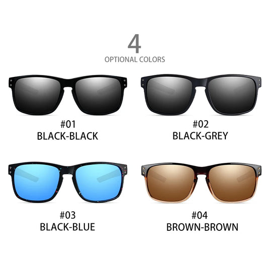 Men's Sunglasses New Arrival Square Polarized Sunglasses Goggles Sun Glasses TR90 With UV Protection