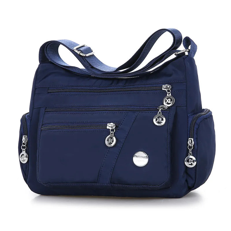 Damen Umhängetasche Wasserdichte Tragetasche Lässige Nylon Handtasche RFID Leichte Kuriertasche