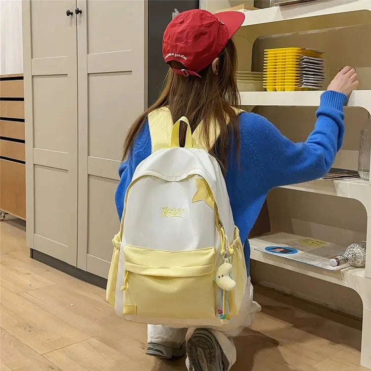 Nouveau Sac à Dos de Collège Imperméable pour Femme, Grande Capacité, Sacs d'École Tendance pour Ordinateur Portable, Joli Sac de Voyage pour Fille, Cool