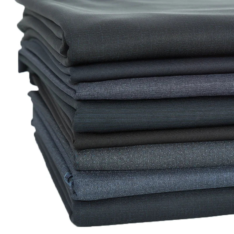 Tissu de Costume Élastique Haute Densité Mince Épais Manteau Pantalon Jupe Vêtements Design Tissu Anti-Boulochage Anti-Décoloration Vente en Gros au Mètre